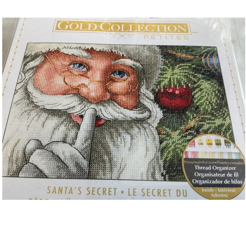 Dimensions Gold Collection Petites Santa's Secret Cross Stitch Kit 8799 NEW